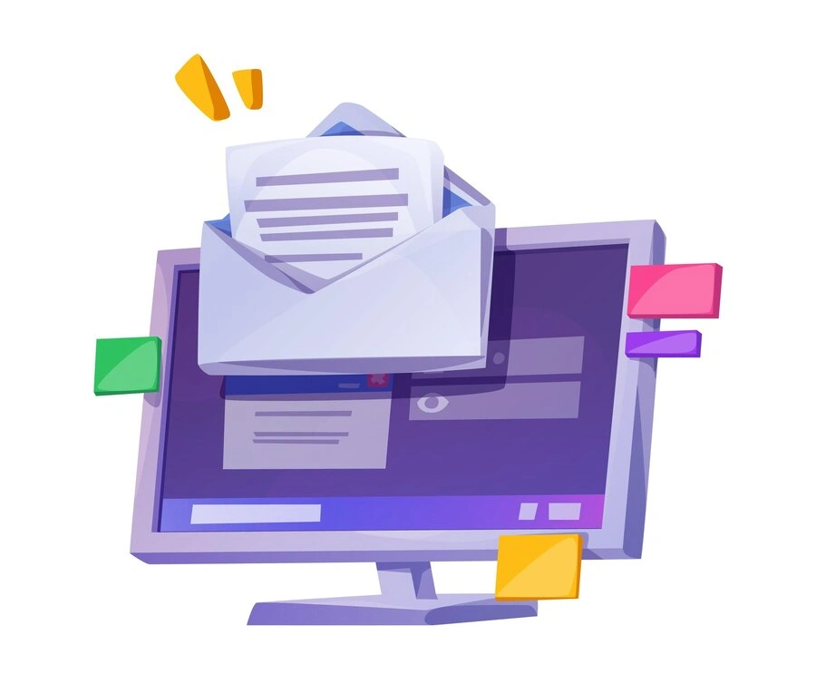 Email inbox dashboard with a verified message icon representing key facts about email marketing for ecommerce