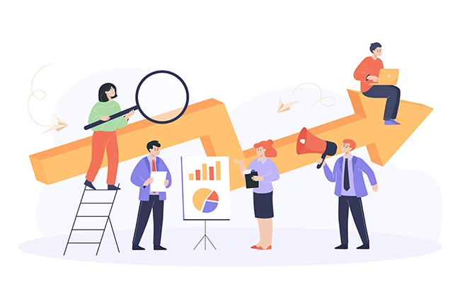 Two business partners shaking hands, representing the collaborative process of studying competitors to refine a PPC strategy