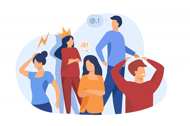 Illustration of a diverse group of people with varying reactions, representing interest and behavioral audience segmentation in Meta and YouTube ads